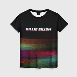 Женская футболка BILLIE EILISH: Black Glitch