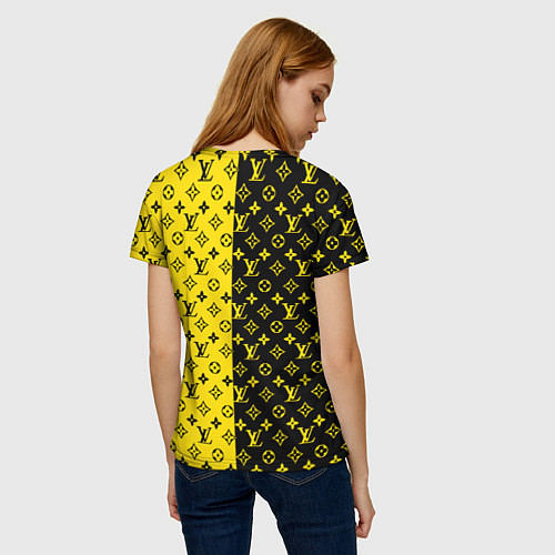 Женская футболка BILLIE EILISH x LV Yellow / 3D-принт – фото 4