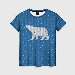 Женская футболка Свитер с медведем