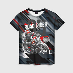Женская футболка Road rider мотоциклист