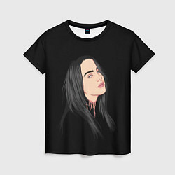 Женская футболка Billie Eilish: Black Style