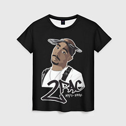 Футболка женская 2pac, цвет: 3D-принт