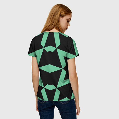 Женская футболка Abstract zigzag pattern / 3D-принт – фото 4