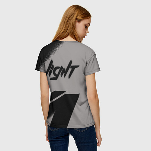 Женская футболка Light greyesports / 3D-принт – фото 4