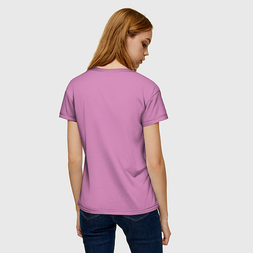 Женская футболка Billie Eilish Pink Art / 3D-принт – фото 4