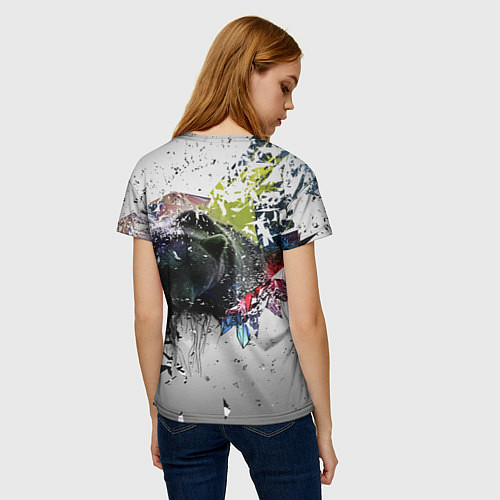 Женская футболка Бурый медведь / 3D-принт – фото 4