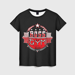 Женская футболка Boss of GYM акварель