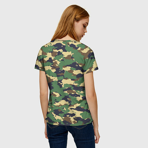 Женская футболка Камуфляж: лесной / 3D-принт – фото 4
