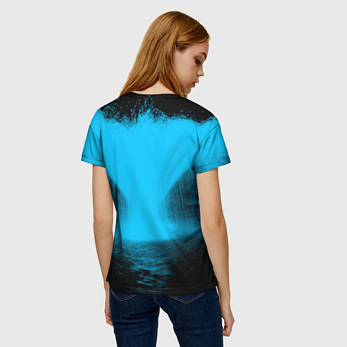 Женская футболка Brawl stars leon shark / 3D-принт – фото 4