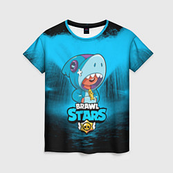 Женская футболка Brawl stars leon shark
