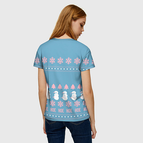 Женская футболка Pornhub - christmas sweater / 3D-принт – фото 4