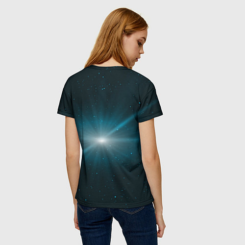 Женская футболка Portal space / 3D-принт – фото 4