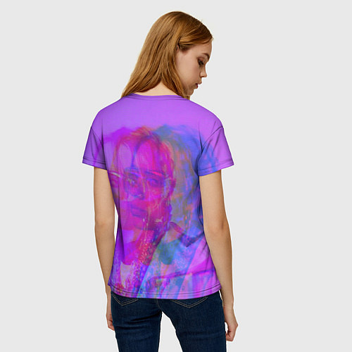 Женская футболка Billie Glitch Пастель / 3D-принт – фото 4