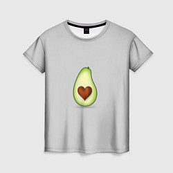 Женская футболка Авокадо сердечко