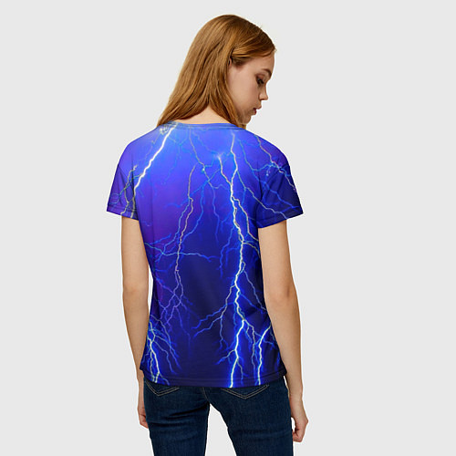 Женская футболка Грозовой кошак / 3D-принт – фото 4