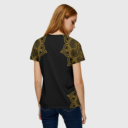 Женская футболка Golden dragonfly / 3D-принт – фото 4