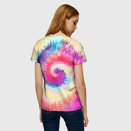 Женская футболка Tie Dye vortex / 3D-принт – фото 4