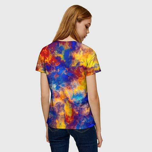 Женская футболка Огненно-синий полутон / 3D-принт – фото 4