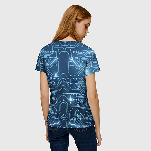 Женская футболка Системная плата / 3D-принт – фото 4