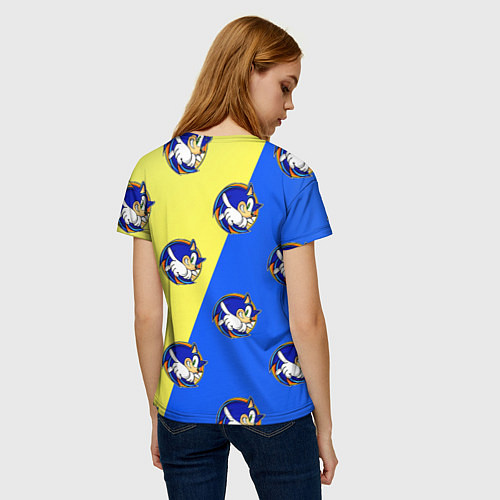 Женская футболка Sonic - Соник / 3D-принт – фото 4