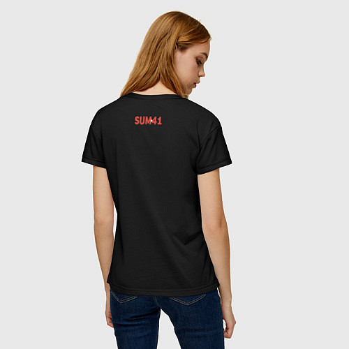 Женская футболка Skull Sum41 / 3D-принт – фото 4