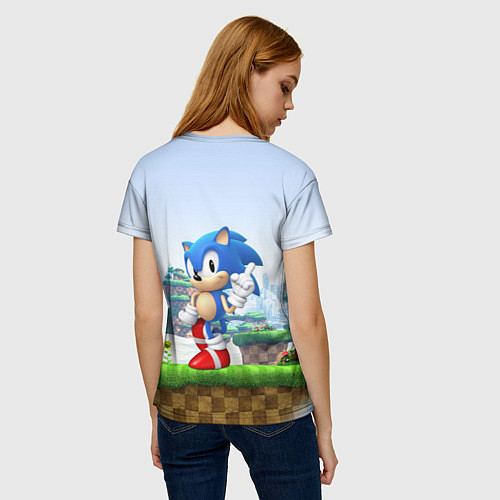 Женская футболка SEGA SONIC / 3D-принт – фото 4
