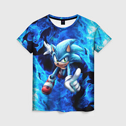 Женская футболка Blue Sonic
