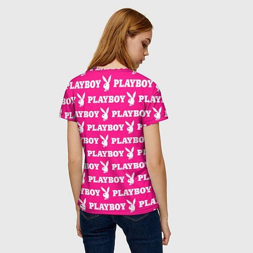 Женская футболка PLAYBOY / 3D-принт – фото 4