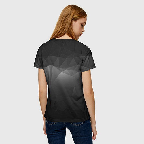 Женская футболка GRAY GEOMETRY / 3D-принт – фото 4