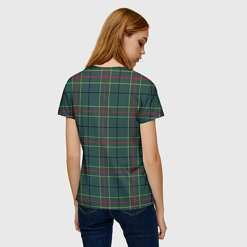 Женская футболка Шотландка / 3D-принт – фото 4