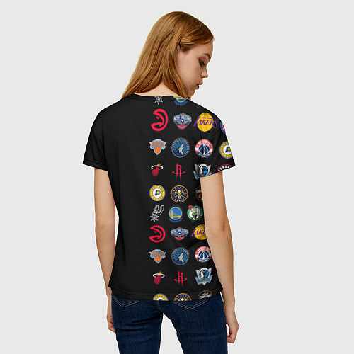 Женская футболка NBA Team Logos 2 / 3D-принт – фото 4