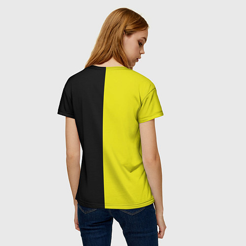 Женская футболка BLACK YELLOW / 3D-принт – фото 4
