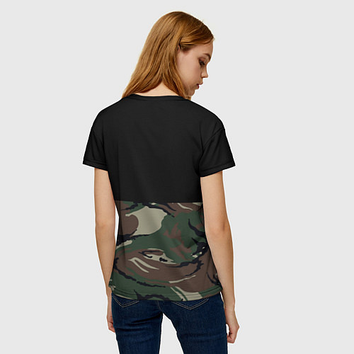 Женская футболка Пограничные Войска камуфляж / 3D-принт – фото 4