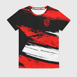 Футболка женская Porsche, цвет: 3D-принт