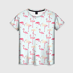 Футболка женская Фламинго, цвет: 3D-принт