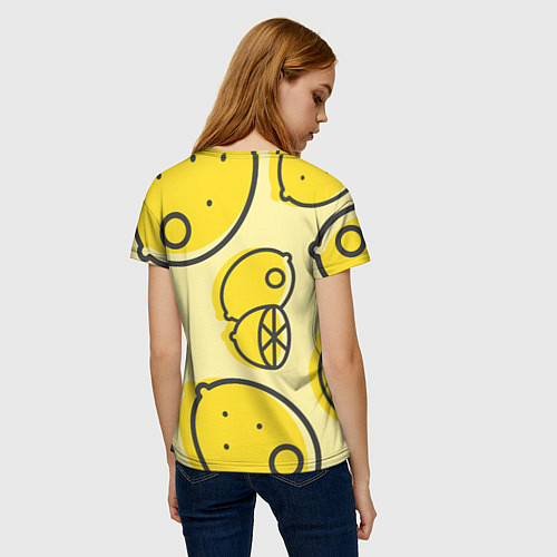 Женская футболка Лимончики / 3D-принт – фото 4