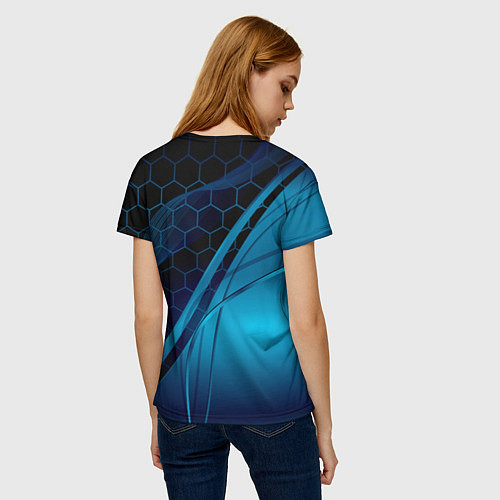 Женская футболка ABSTRACT BLUE / 3D-принт – фото 4