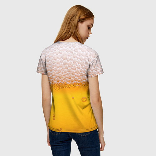 Женская футболка ЖИВОЕ ПЕННОЕ / 3D-принт – фото 4