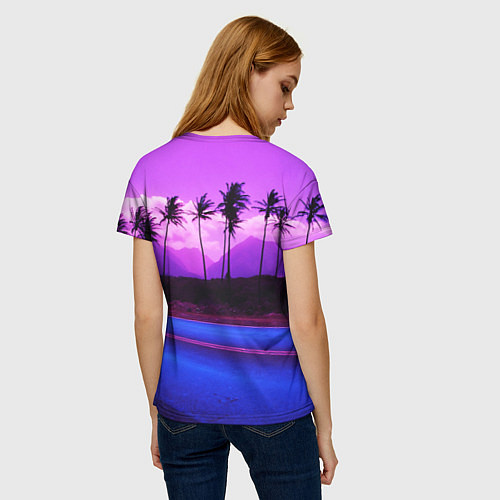 Женская футболка HOTLINE MIAMI / 3D-принт – фото 4