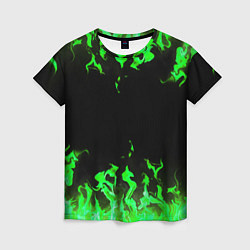 Женская футболка GREEN FIRE ОГОНЬ