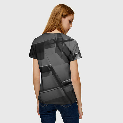 Женская футболка ПЛИТЫ 3D / 3D-принт – фото 4