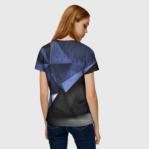 Женская футболка GEOMETRY DARK / 3D-принт – фото 4