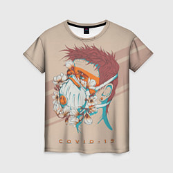 Женская футболка Коронавирус covid 19