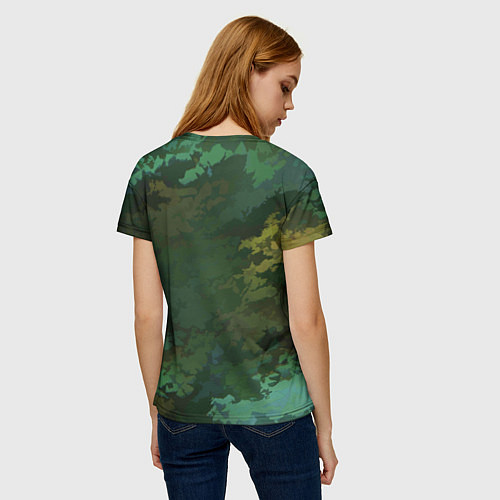 Женская футболка Армейский Камуфляж Ранний / 3D-принт – фото 4