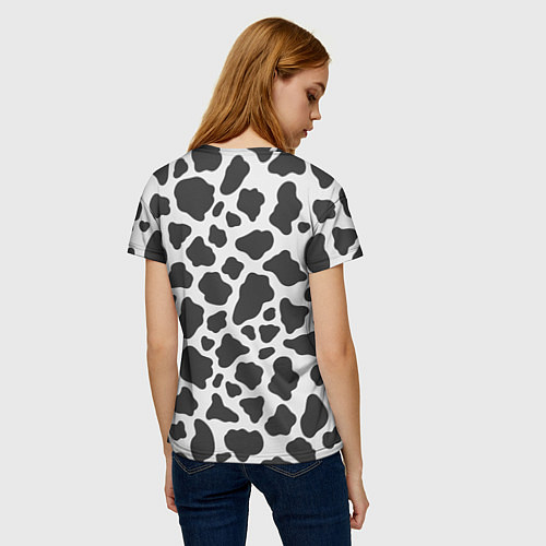 Женская футболка Cow Skin / 3D-принт – фото 4