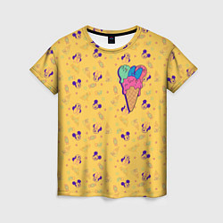 Футболка женская Минни Маус мороженое, цвет: 3D-принт