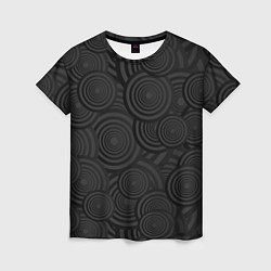 Женская футболка Круги черный узор геометрия