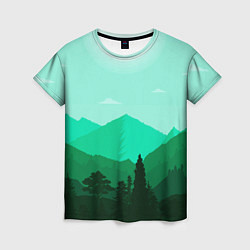 Женская футболка Горы пейзаж дикая природа