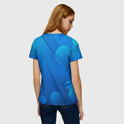 Женская футболка Virus 8 bit brawl stars Blue / 3D-принт – фото 4