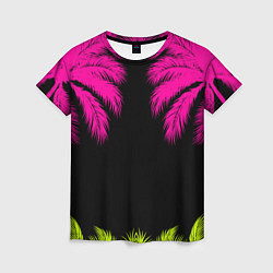 Футболка женская Пальмы, цвет: 3D-принт